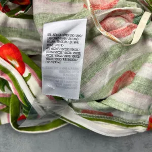 Farm Rio Anthropologie Pineapple Striped Shorts XS Green Pink Tropical Boho thumbnail 11