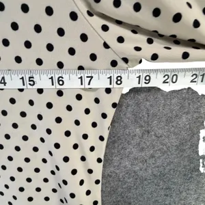 Grayson Polka Dot Tunic Top Womens S Cream‎ Black 3/4 Sleeve Stretch Minimalist thumbnail 7