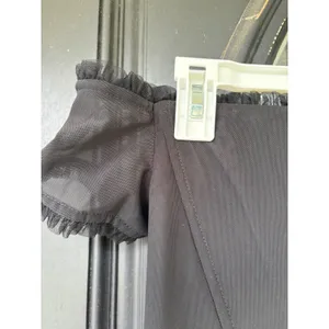 Betsy & Adam Black Tulle Off-The-Shoulder Tiered Corset Mini Dress NEW‎ Size 8 thumbnail 4