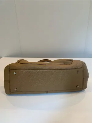 Banana Republic Genuine Leather Large Camel Tan Satchel Handbag Shoulder Bag thumbnail 2