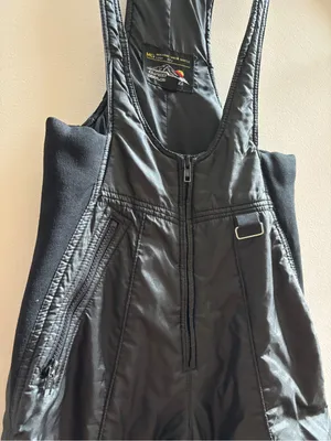 Vintage Alpine Reflections Black Ski Bib Snow Pants Women’s Small Suspender Over thumbnail 3