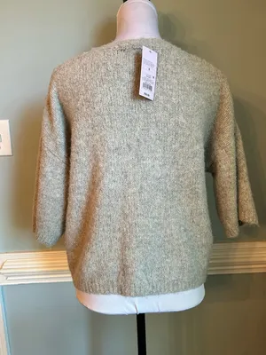 Target Light Heather Gray Short-Sleeve Crewneck Sweater thumbnail 2