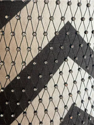 Rhinestone Mesh Overlay Dress Rave EDM‎ Fishnet Black Coverup One Size thumbnail 3