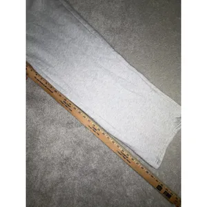 missguided wide leg sweatpants foldover waist band m Ash Heather Gray thumbnail 8