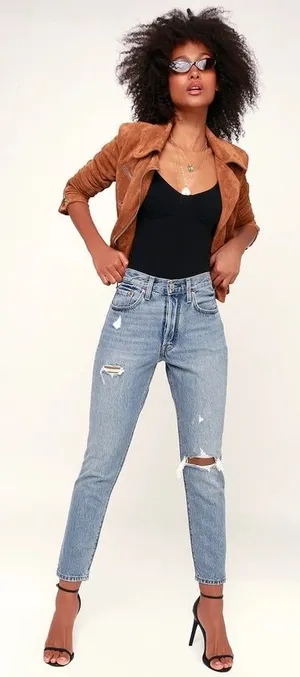 Levi’s 501 s distressed ripped denim jeans pants thumbnail 1