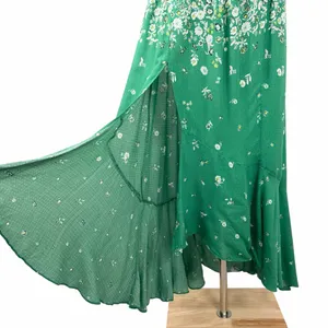 Free People Ready Or Not Floral Maxi Slip Dress Green Size Small thumbnail 8