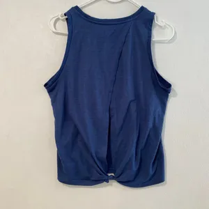 AERO Aeropostale Blue Open Back Twist Tank Top Medium Athleisure thumbnail 4