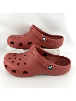Crocs Classic Clogs Womens 10 Dark Coral Salmon Pink Slip On Comfort Shoes thumbnail 2