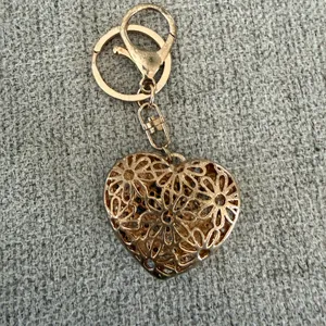 Gold Heart Keychain with Crystals thumbnail 2