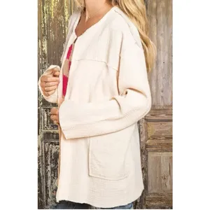 POL Gauze Style Jacket with Boho Charm thumbnail 2