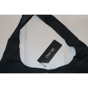 Button Up Halter Vest Crop Top Black Size M thumbnail 3