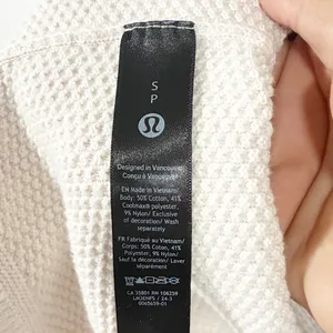 Lululemon Cream Texture Knit Crewneck Sweater Pullover Size Small thumbnail 3