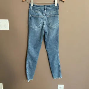 Free People Raw High Rise Jeggings in Indigo Size 27‎ thumbnail 5