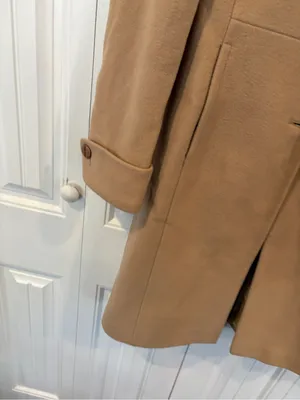 Kenneth Cole reaction tan longline pea coat size 8 thumbnail 4