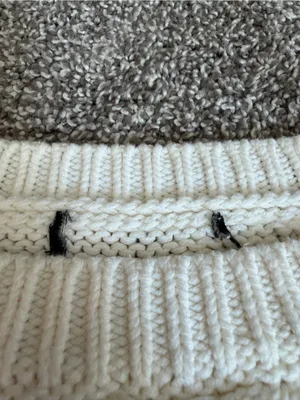 Express Women’s Small Ivory Cable Knit Crewneck Sweater Cozy Fisherman thumbnail 3
