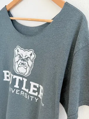 Butler University Bulldogs Off-Shoulder T-Shirt Gray College Tee thumbnail 7