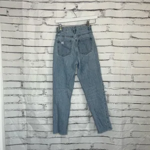 PacSun Ultra High Rise Slim Fit Jeans Light Wash Button Fly Size 23 Distressed thumbnail 10