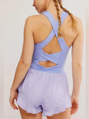 Free People Movement: Breathless Shortsie in Twilight Violet size xl thumbnail 2