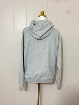 P’Tula Heather Gray Full Zip Athletic Hoodie XS Logo Zip Up Sweatshirt thumbnail 6