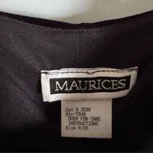 90s Vintage Maurices Sz 9/10 Womens Long Black Velvet Rhinestone Maxi Dress Prom thumbnail 5