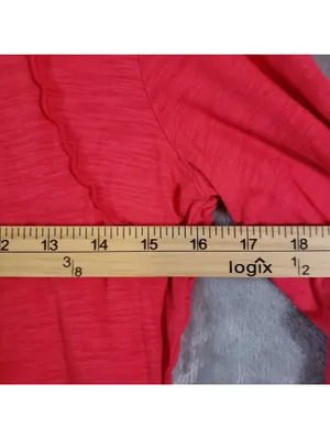 Pilcro Pink Crew Neck Long Sleeve Knit T-Shirt Cotton Modal Solid Size M thumbnail 5
