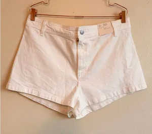 Universal‎ Thread Sailor Shorts Women 16 White High Rise Denim Summer Casual thumbnail 1