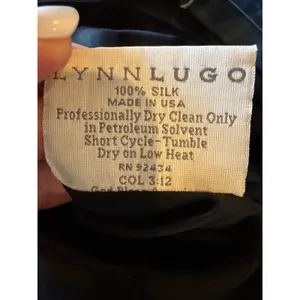 Lynn Lugo Silk Ruffle Neck Cocktail Dress Women 4 Black‎ Gothic LBD Cocktail thumbnail 12