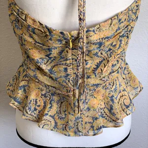 NEW‎ Veronica Beard Arienne Gathered Halter Neck Silk Top thumbnail 7
