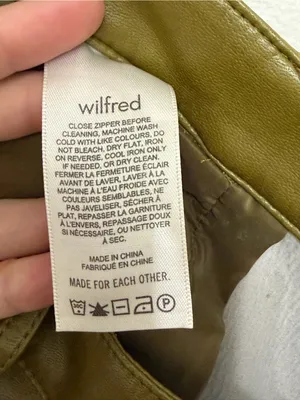 Aritzia Wilfred The Melina Vegan Leather Pants in Chartreuse Green - Size 6 thumbnail 4