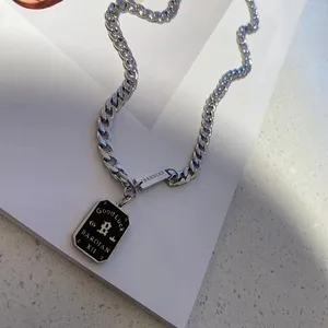 Good Luck Pendant Necklace for Men Women Streetwear Unisex Hip Hop Style thumbnail 4