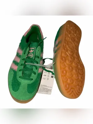 NWT adidas Originals Gazelle Indoor sneakers in fluffy green and pink thumbnail 10