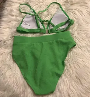 NWT Lime Green Triangle Bikini Set thumbnail 4