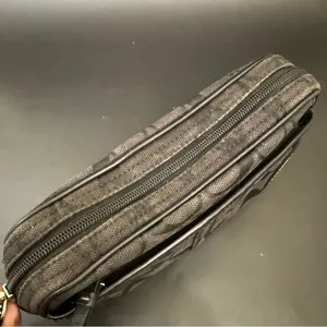 COACH Black Jacquard Canvas Fanny Pack Waist Belt Bag NO BELT thumbnail 6