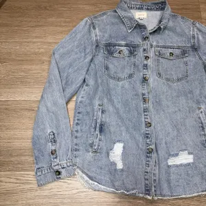 Wishlist Women's Boutique Denim Long Sleeve Button Up Size Medium thumbnail 12