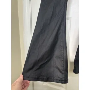 edikted Luna Faux Leather Flare Pants Black M Stretch Gothic Grunge thumbnail 5
