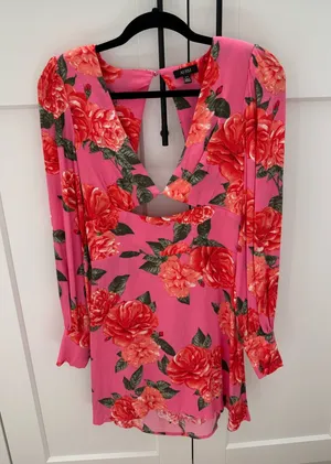 afrm floral dress Pink thumbnail 1