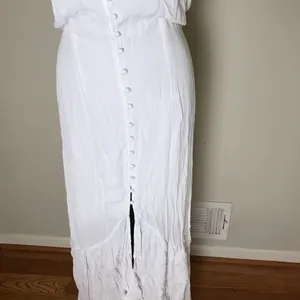 Abercrombie & Fitch White Strappy Maxi Dress NWT thumbnail 4