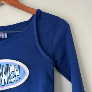 Urban Outfitters Blue Graphic Crop Top Size Medium thumbnail 7