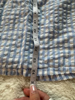 Sim & Sam Blue & White Gingham Halter Mini Dress Size S thumbnail 6