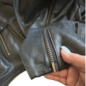 Copper‎ Key Clothing Company Vintage Black Leather Motorcycle Jacket Womens Moto thumbnail 11