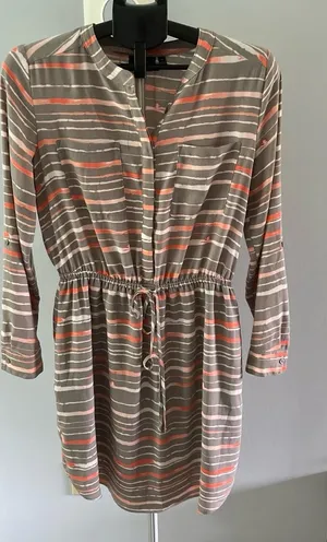 Apt.9 women's‎ gray/pink long sleeve pockets dress size 10 thumbnail 1