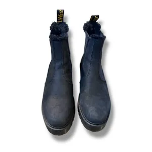 Dr. Martens Rometty Faux‎ Fur Boots Size 6 Women's Black Leather Platform Lug thumbnail 2