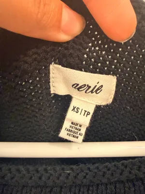 Aerie black and white striped sweater thumbnail 5