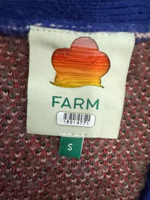 Farm Rio Toucans Scarf Mixed Prints Knit Long Sleeve Cardigan Size Small thumbnail 13
