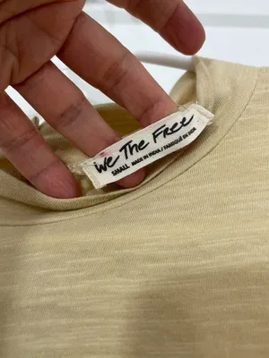 New We the Free Small Beige Embroidered Sleeve Long-Sleeve Top thumbnail 6