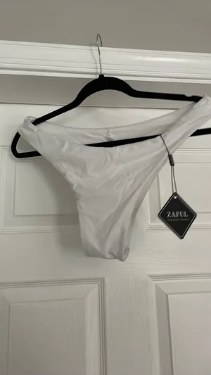 Zaful Cheeky Bikini Bottoms White thumbnail 3