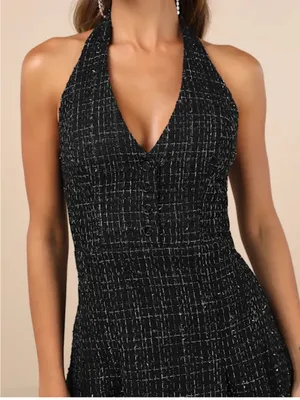 NWT Lulus black mini dress thumbnail 3