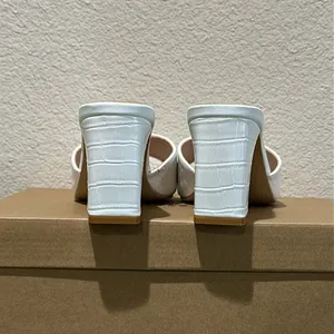 White Heeled Mules Size 11 thumbnail 5