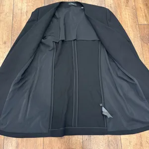 Theory Lindrayia Blazer in Black Women's Size 8 Slim Fit Open Front Patch Pocket thumbnail 6