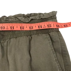 ABERCROMBIE & FITCH Paperbag Tencel Cargo Pant Jogger Sz L Burn Olive Grunge Y2K thumbnail 10